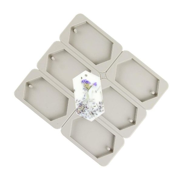 

soap mold silicone forms making handmade 6-cavity hexagonal aromatherapy wax plaster epoxy soap silicone molds supply