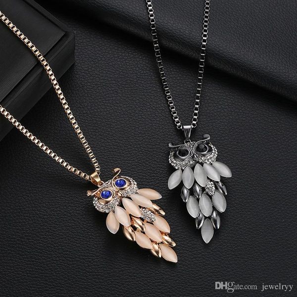 Whole 2019 New Fashion Crystal Owl Pendant Necklace Antique Silver Necklaces Opal Long Chain Necklacces For Women Gift Rose Gold - Long Silver Chain Pendant Necklace Whole 2019 New Fashion Crystal Owl Pendant Necklace Antique Silver Necklaces Opal Long Chain Necklacces For Women Gift Rose Gold - Long Silver Chain Pendant Necklace