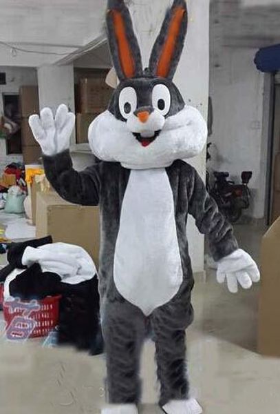 Hot vender Easter grey bugs bunny coelho mascote Trajes Da Mascote EMS frete grátis