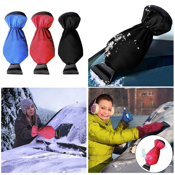 

car ice scraper miwinter warm car windshield snow shovel glove