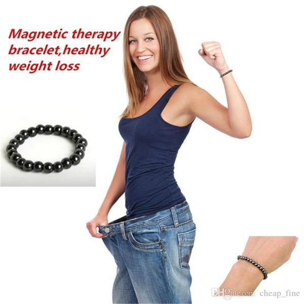 

natural black gallstone magnetic therapy weight loss bracelet fashionable men and women retro magnetic magnet hand string