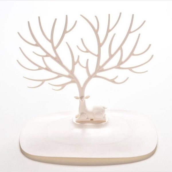 

fashion jewelry necklace earrings rings deer stand display organizer holder show rack aic88, Pink;blue