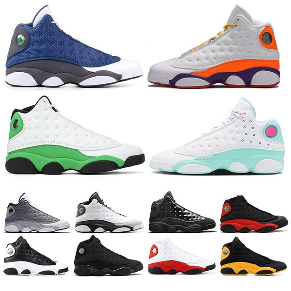

13 13s women men basketball shoes flint aurora luck green playground bred gs atmosphere grey cap and gown chicago sports sneakers