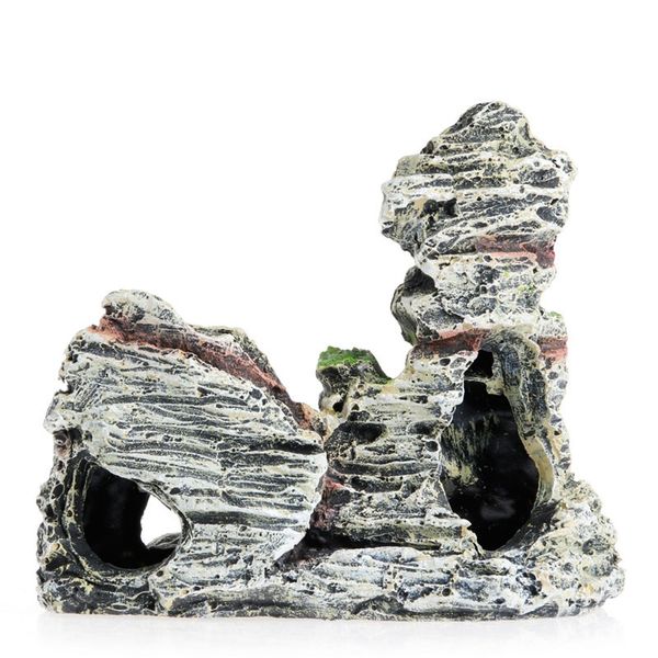 

resin material beautiful mountain view aquarium rock cave tree bridge fish tank ornament decoration landscap decorative
