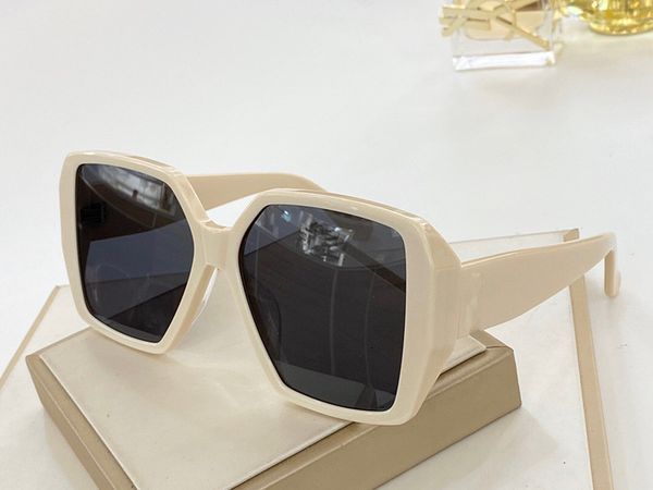 

m66 sunglasses for women fashion popular full frame uv400 lens summer style big square frame come with case, White;black