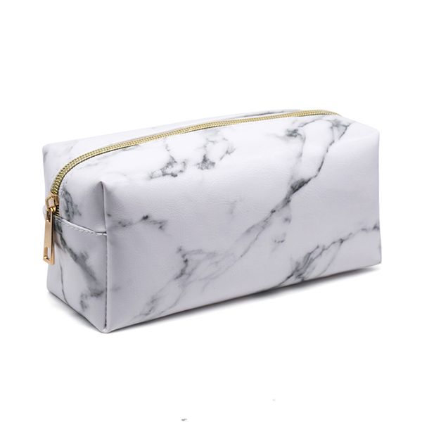 

women make up organizer bag waterproof beauty toiletry bathing storage pack marble zipper travel wash cosmetic bag for female