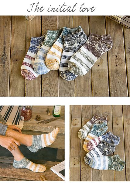 

socks men's spring and summer men's socks slippers deodorization cotton, Black