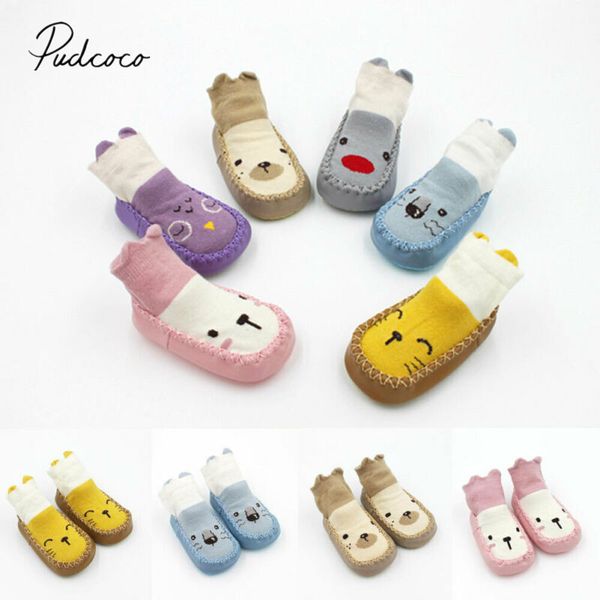 

baby socks newborn autumn winter children floor socks shoes anti slip soft sole kids patchwork cartoon sock 0-24m