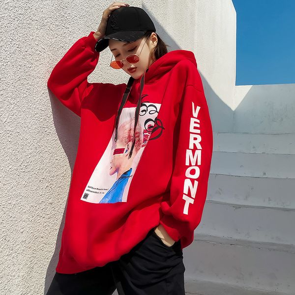 

hoodies trill winter clothes printing easy thickening sweater girls long fund pullover even hoodiehoodie hoodie, Blue;black