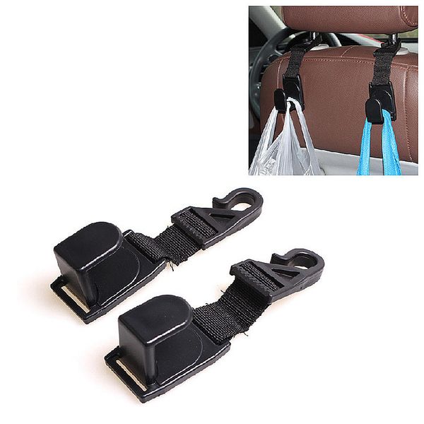 

2x black vehicle hanger convenient car seat holder hook bag coat organizer