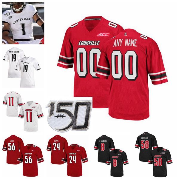 

custom louisville jerseys johnny unitas jersey elvis dumervil eric wood chatarius atwell micale cunningham college football jerseys stitched, Black