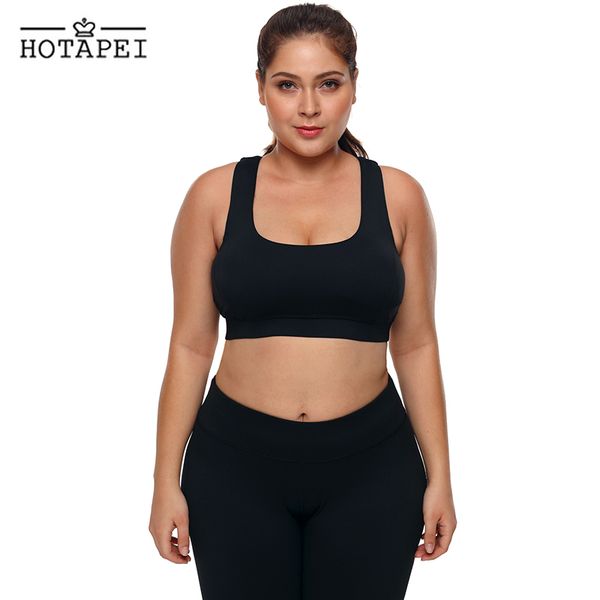 plus size black sports bra