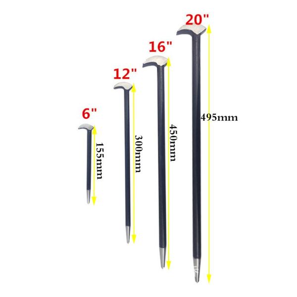 

4-piece hook round crowbar 6 "12" 16 "20" color box crowbar car nail puller