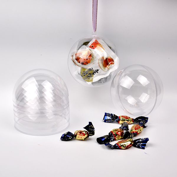 

5pcs 5-10cm transparent hanging ball new for xmas tree bauble clear plastic home party christmas decorations gift craft
