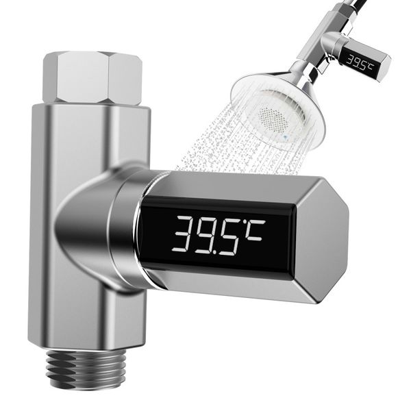 

led display celsius water temperature meter monitor flow self-generating electricity shower thermometer instant read for baby ki