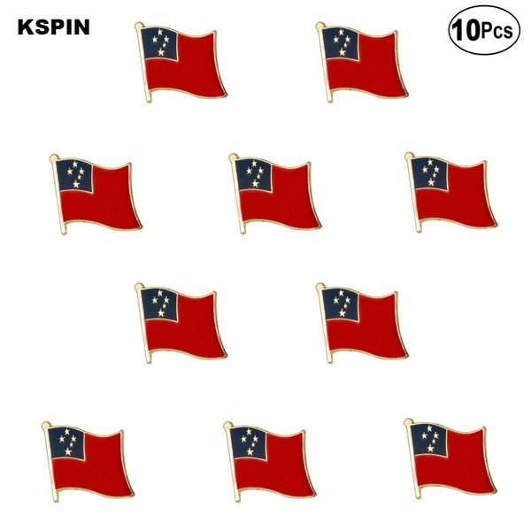 

samoa flag lapel pin flag badge brooch pins badges 10pcs a lot, Gray