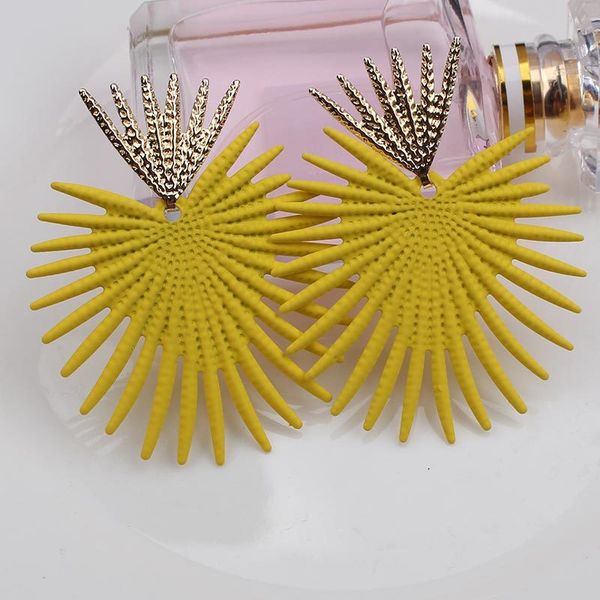

2019 big fashion irregular geometric earrings for women gold red blue green female exaggerated personality earrings metal, Silver