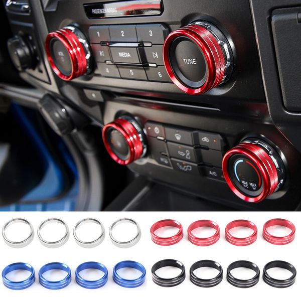

air conditioner & audio sound switch decorative ring for ford f150 xlt 16+ 4pcs
