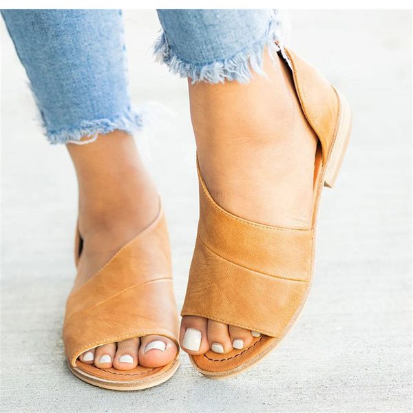 

women sandals 2019 fashion summer shoes for women low heels sandals chaussures femme peep toe casual shoes woman clog, Black