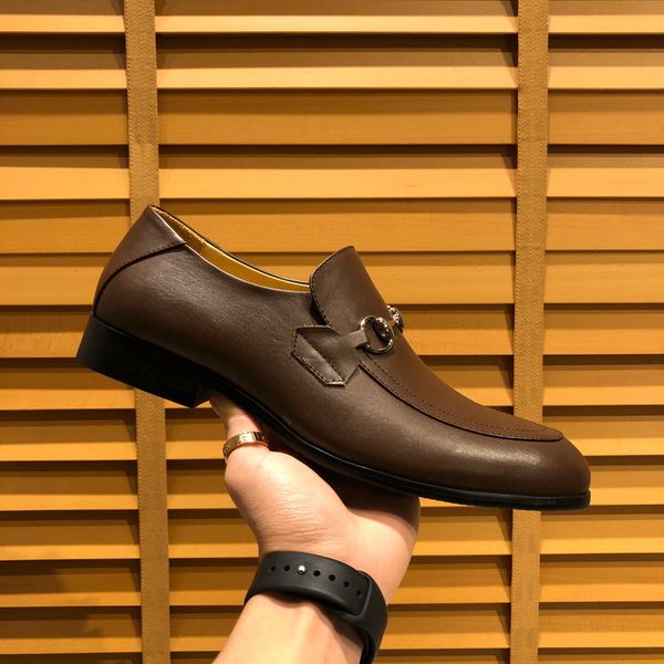 

2020 brands men dress shoes luxury fashion groom wedding shoes leather shoes men large sizes 38-45 party male formal footwear, Black
