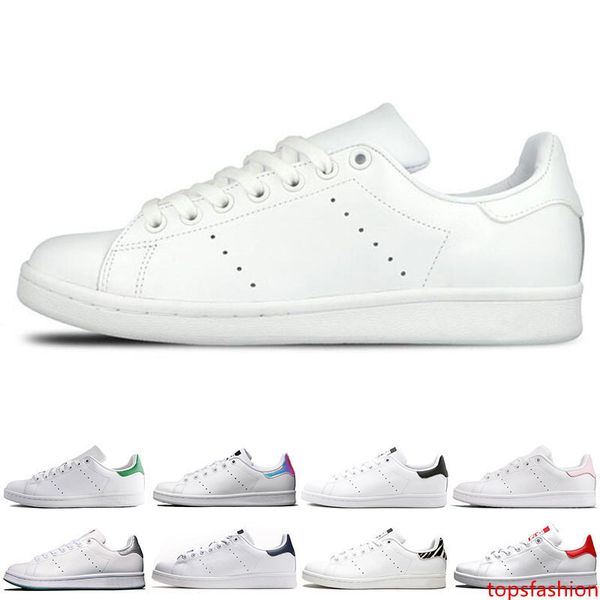 

2019 новый смит мужчины женщины стэн обувь черный белый красный синий серебристый розовый смит кроссовки повседневная обувь кожа размер 36-4