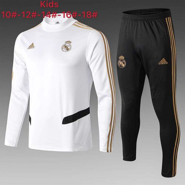 

18 19 20 rome ronaldo real madrid ajax kids soccer tracksuit hazard football training tracksuit kids training suit jogging barcelona messi, Black