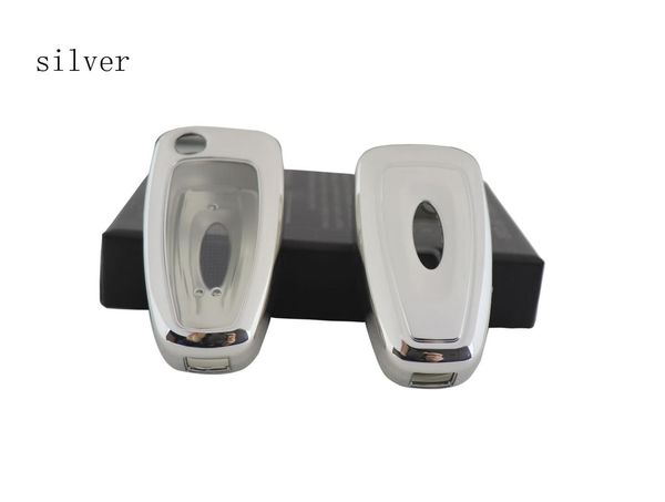 

silver protective tpu key case shell cover for focus fiesta kuga eco sport tourneo