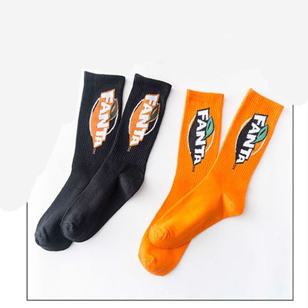 

2019 hip hop men's colorful combed cotton fashion wedding stockings tide cola funny socks european harajuku crew, Black