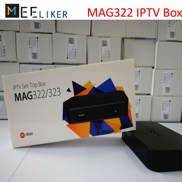 

New mag 322 linux iptv et box multimedia player internet tv ip receiver upport hevc h 265 hdmi x treamtec u b wlan wifi