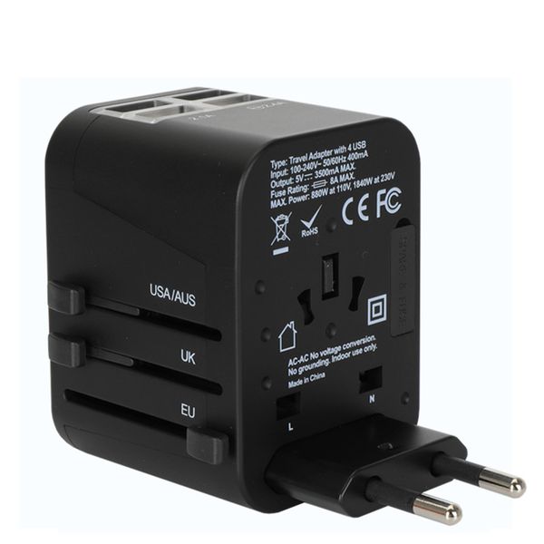 

travel adapter international universal power adapter 3500mah 3.5a 4 usb universal wall mounted charger for uk/eu/australia/asia