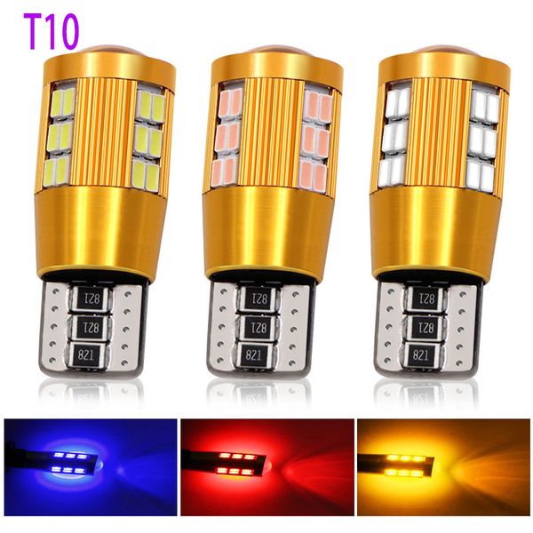 

t10 decoding width lamp 301430smd 3014 38smd 3014 22smd car led display wide tail box license plate clearance lights 5w 12v 4pcs