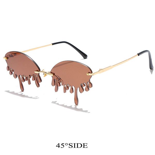 

red stage catwalk tears sunglasses brand small oval glasses women's round sunglasses men hip hop rap vintage 2018 fashion ladies eyywg