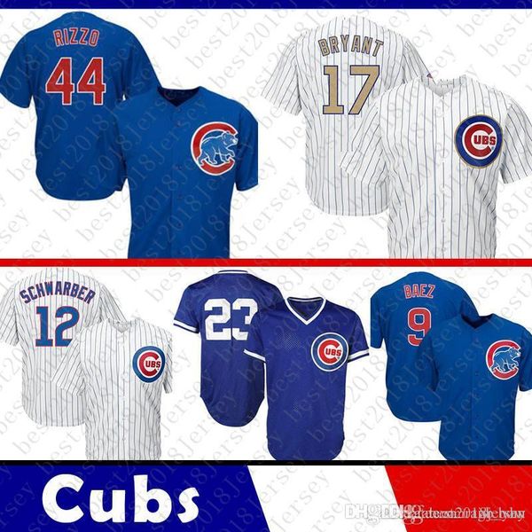 

Top quality Chicago Jersey Cubs 44 Anthony Rizzo 17 Kris Bryant 9 Javier Baez 12 Kyle Schwarber 23 Ryne Sandberg Baseball Jerseys