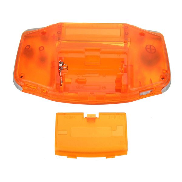 

transparent orange shell housing case cover for nintendo game boy advance gba