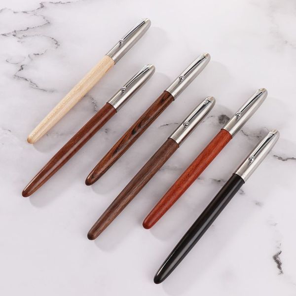 

classic wooden fountain pen 0.38mm extra fine nib pen calligraphy business student writing stationery school office supplies c26