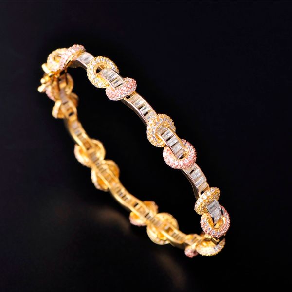 

blucome exquisite bright jewelry shiny circle cz zircon copper bangle ring sets women's engagement party concert gifts sets, Silver