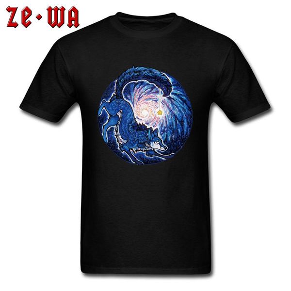 

street art t-shirt men night black t shirt star wolf printing mens clothes 100% cotton o neck & tees pop design tshirt, White;black