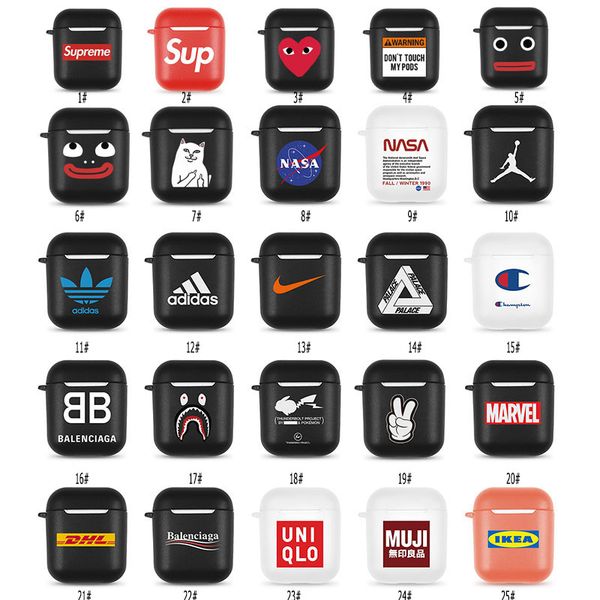 

for airpods tpu case fashion brand cute sup soft ultra thin protector cover for air pods earphones