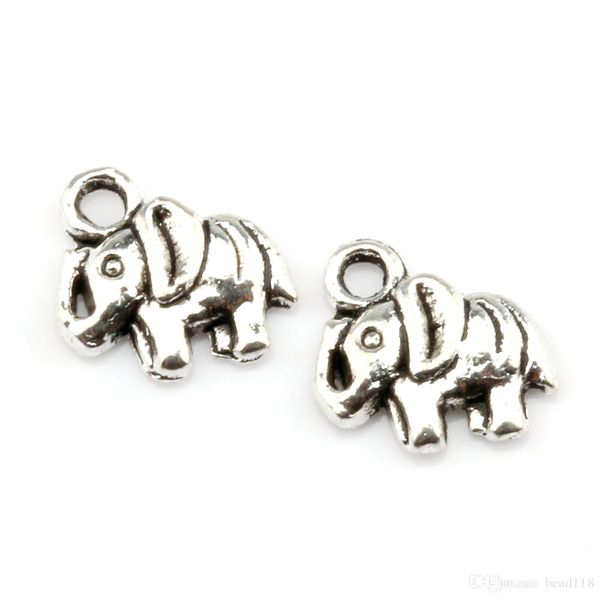 300 PCs Tibetan Silver Elephant Liga encantos panflents para jóias fazendo pulseira colar achados 16mmx13.5mmx3mm