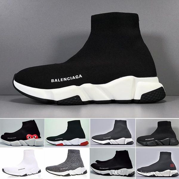 

sneakers speed trainer black red gypsophila triple black fashion flat sock boots casual shoes speed trainer runner with dust bag ttu-1