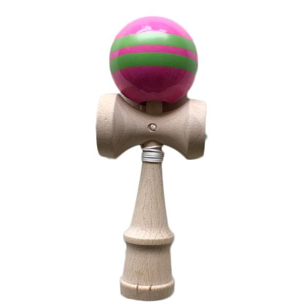 

sales stripes line kendama ball big size 18.5*6cm japanese traditional wood kendama ball game toy education gift kendama ball wood toys