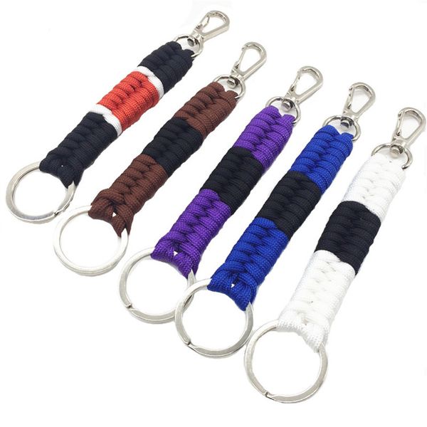 

wholesale labster clasp camping survival brazilian jiu-jitsu ribbon belt paracord keychain