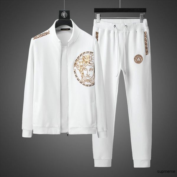 

fashion brand jacket medusa luxury designer printing men's running clothes sportswear sports suit men s clothing tracksuits men, Gray