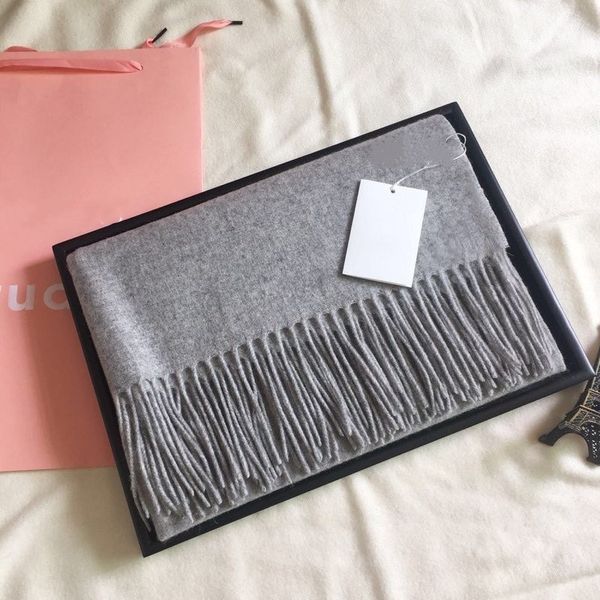 

brand design -2019 new bold simplicity pure natural lamb cashmere jacquard style size 70-200cm, Blue;gray