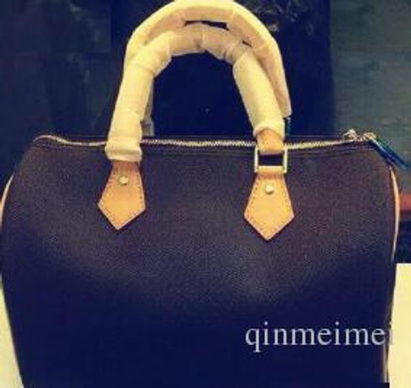 

damier women tote 25 30 35 speedy real oxidizing leather speedy with lock and key shoulder large capacity bag