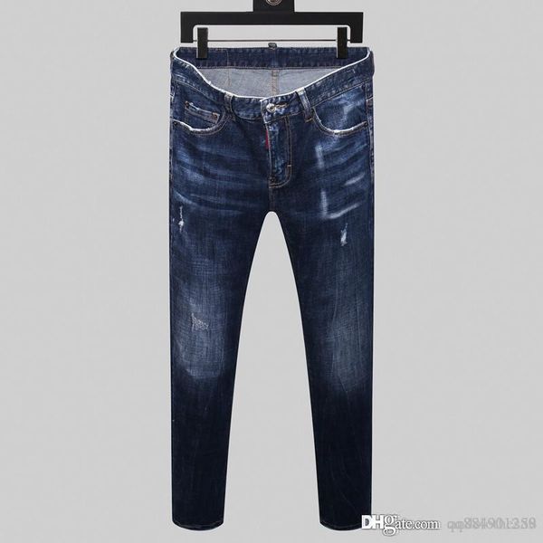 

роскошная дизайнерская одежда бренд дизайнерские джинсы мужская мода уличная одежда мужские байкерские джинсы мужские роскошные брюки мужски, Blue