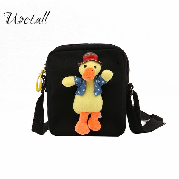 

cute small bag duck bag female new girl canvas korean version wild ins wind cute student harajuku crossbody