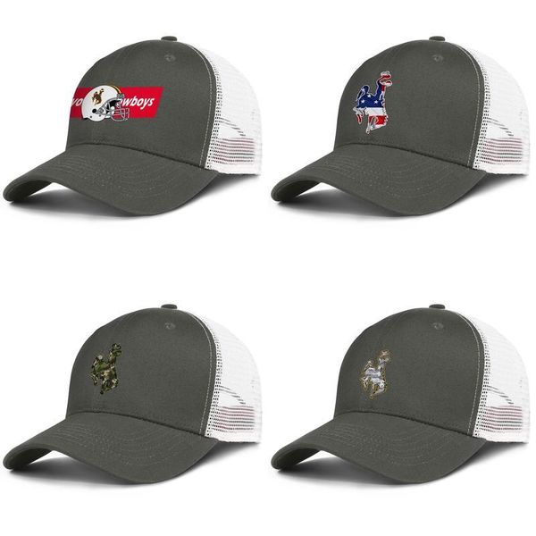 

wyoming cowboys gray camouflage logo army-green for men and women trucker cap baseball styles designer sports mesh hats camouflage black, Blue;gray