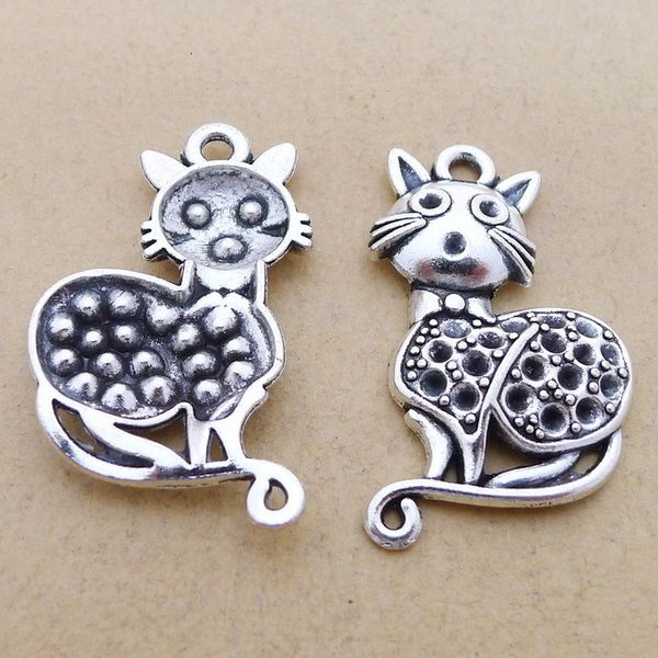 

a2954 ancient silver 50/ package alloy kitty ornaments parts diy ornaments parts 4.2 g, Bronze;silver