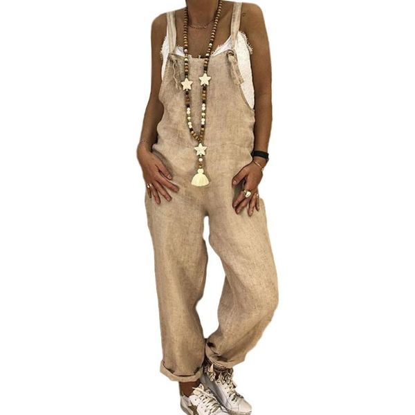 

missky new summer spring women long pants solid color casual jumpsuits loose wide leg pant lace up long rompers for female, Black;white